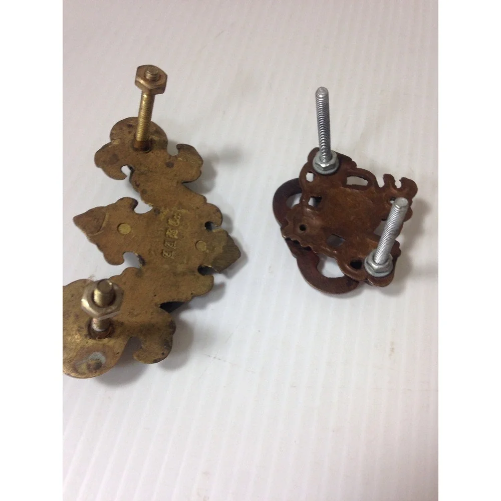 Antique Brass Drawer Pull lot 2 Ornate Hardware